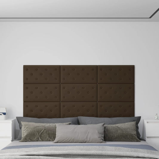 Wandpanelen 2,16 M² Kunstleer 60 x 30 cm Bruin
