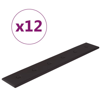 Wandpanelen 1,62 M² Kunstleer 90 x 15 cm Zwart
