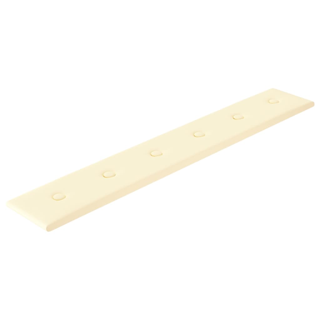 Wandpanelen 1,62 M² Kunstleer Kleurig 90 x 15 cm Crème
