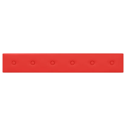 Wandpanelen 1,62 M² Kunstleer 90 x 15 cm Rood