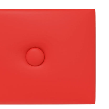 Wandpanelen 1,62 M² Kunstleer 90 x 15 cm Rood