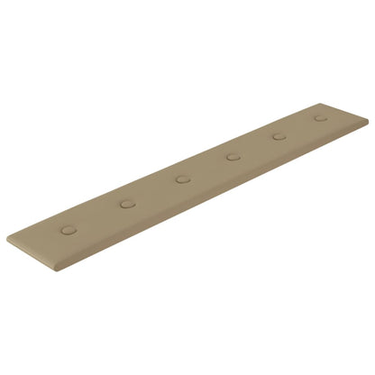 Wandpanelen 1,62 M² Kunstleer Kleurig 90 x 15 cm Cappuccino