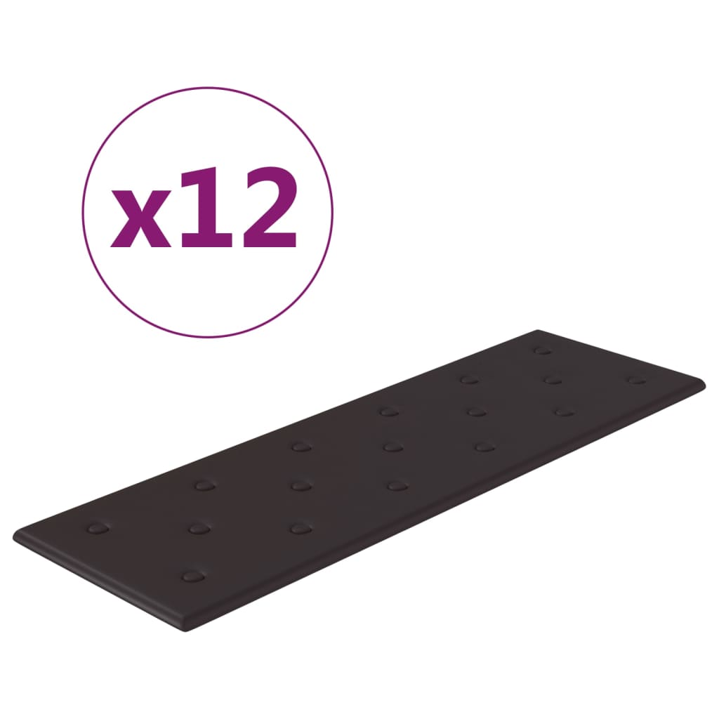 Wandpanelen 3,24 M² Kunstleer 90 x 30 cm Zwart
