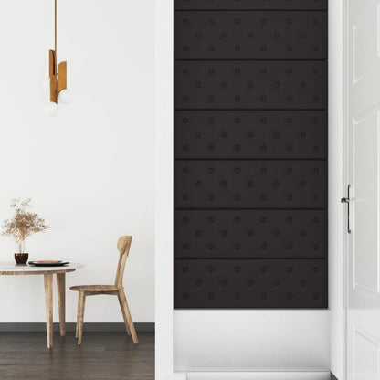 Wandpanelen 3,24 M² Kunstleer 90 x 30 cm Zwart