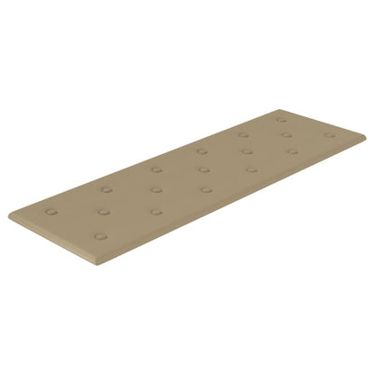 Wandpanelen 3,24 M² Kunstleer Kleurig 90 x 30 cm Cappuccino