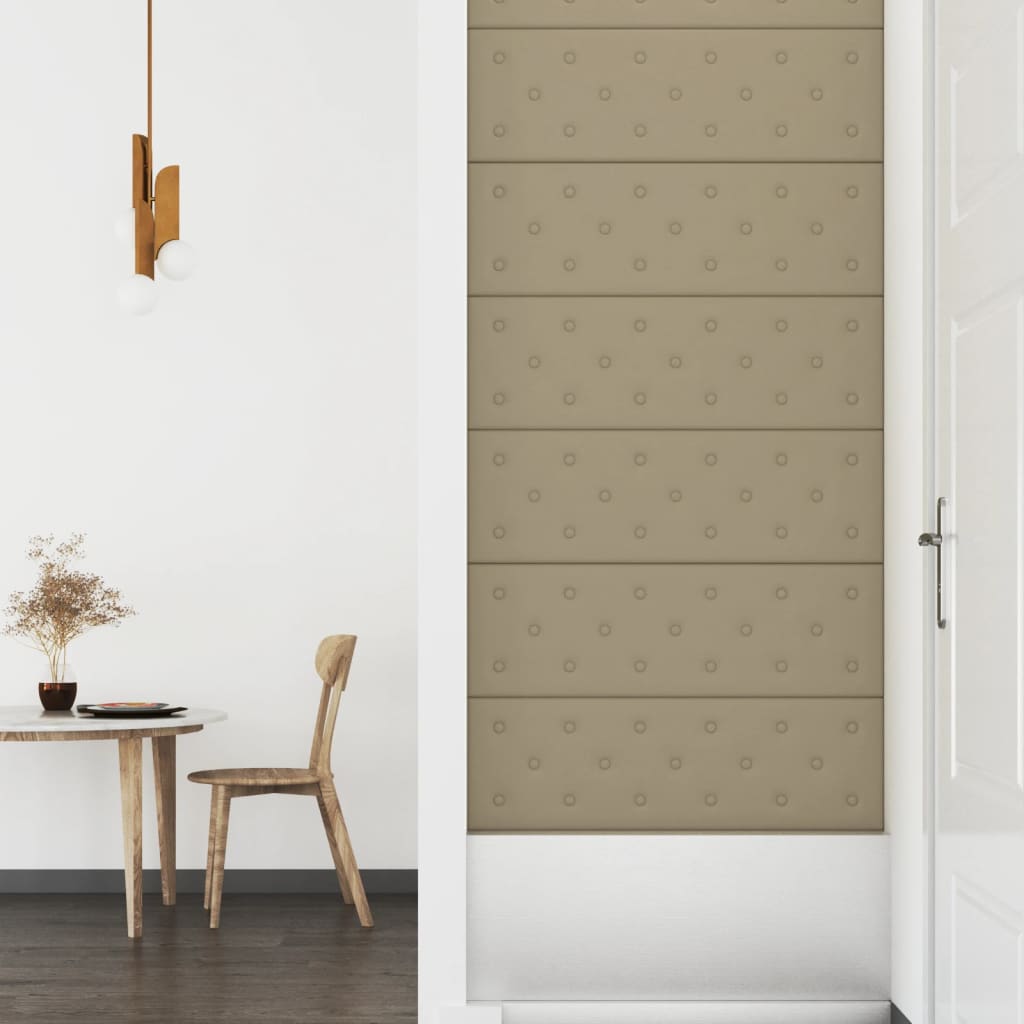 Wandpanelen 3,24 M² Kunstleer Kleurig 90 x 30 cm Cappuccino