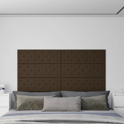 Wandpanelen 3,24 M² Kunstleer 90 x 30 cm Bruin
