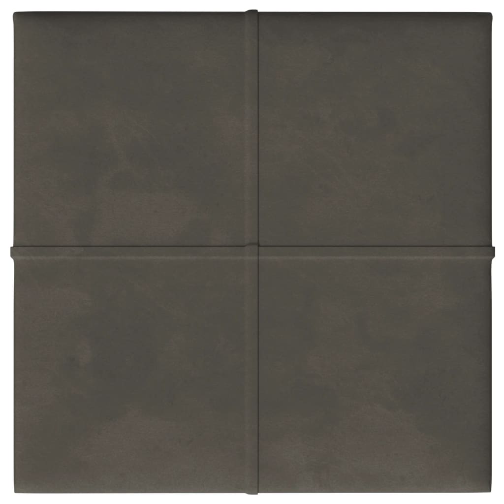 Wandpanelen 1,08 M² Fluweel 30 x 30 cm Donkergrijs