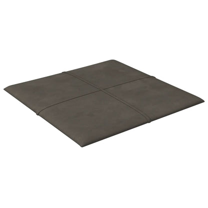 Wandpanelen 1,08 M² Fluweel 30 x 30 cm Donkergrijs