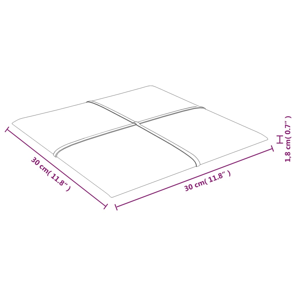 Wandpanelen 1,08 M² Fluweel 30 x 30 cm Donkergrijs