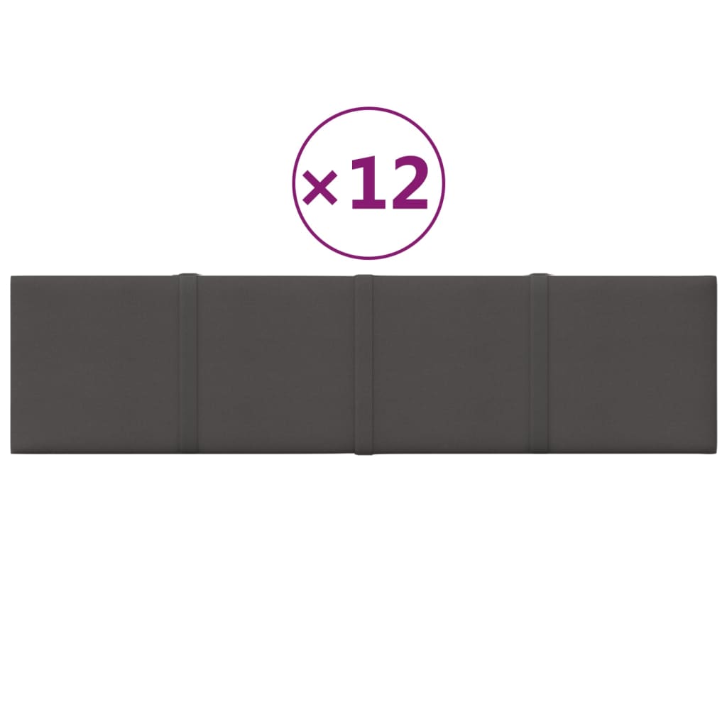 Wandpanelen 1,08 M² Stof 60 x 15 cm Donkergrijs
