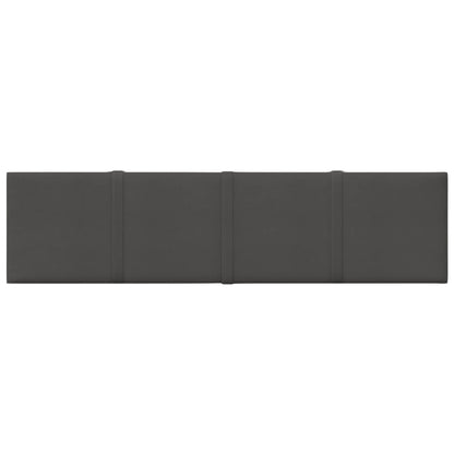 Wandpanelen 1,08 M² Stof 60 x 15 cm Donkergrijs