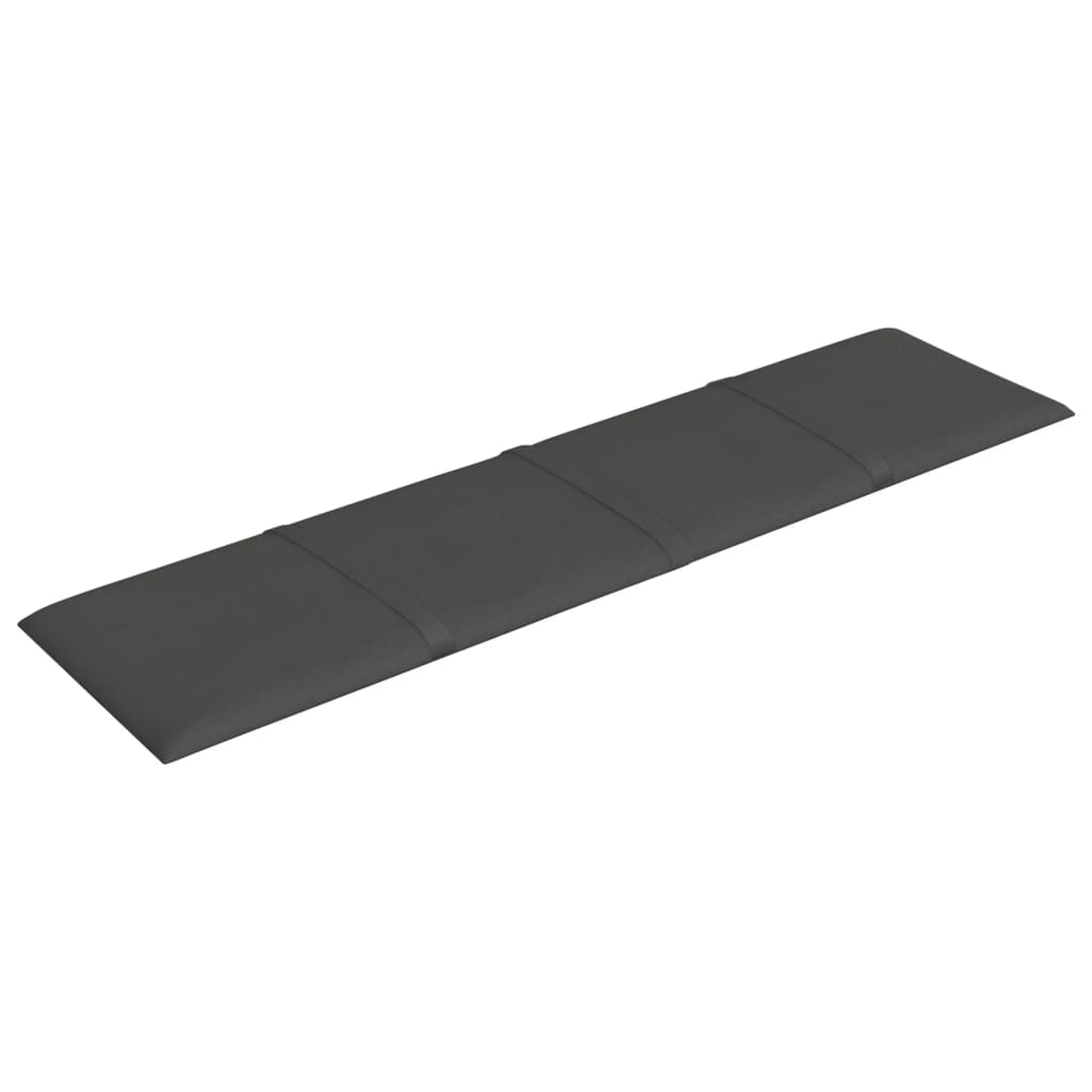 Wandpanelen 1,08 M² Stof 60 x 15 cm Donkergrijs