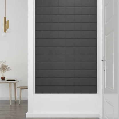 Wandpanelen 1,08 M² Stof 60 x 15 cm Donkergrijs