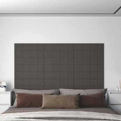 Wandpanelen 1,08 M² Stof 60 x 15 cm Donkergrijs