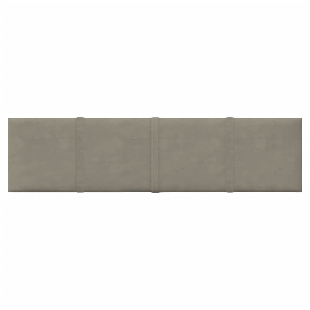 Wandpanelen 1,08 M² Fluweel 60 x 15 cm Lichtgrijs