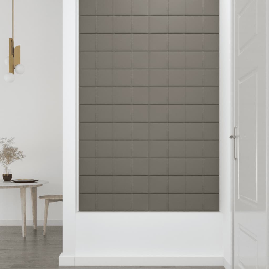Wandpanelen 1,08 M² Fluweel 60 x 15 cm Lichtgrijs