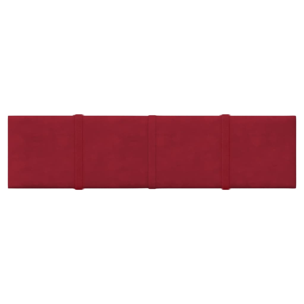 Wandpanelen 1,08 M² Fluweel 60 x 15 cm Wijnrood