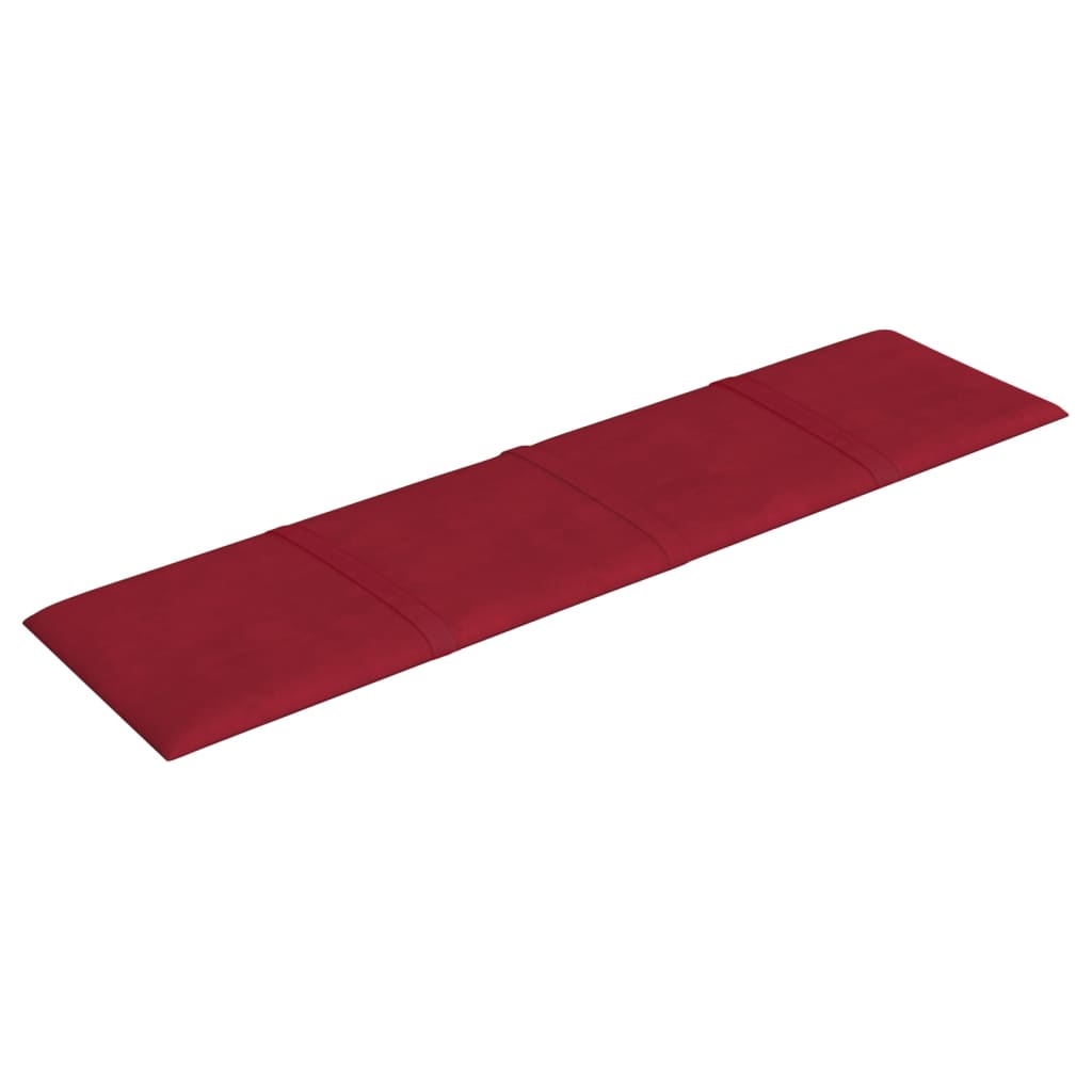 Wandpanelen 1,08 M² Fluweel 60 x 15 cm Wijnrood