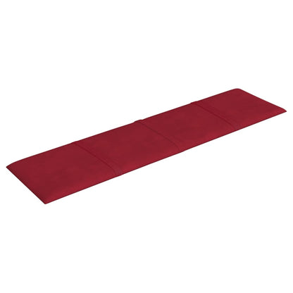 Wandpanelen 1,08 M² Fluweel 60 x 15 cm Wijnrood