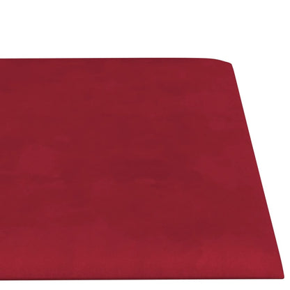 Wandpanelen 1,08 M² Fluweel 60 x 15 cm Wijnrood