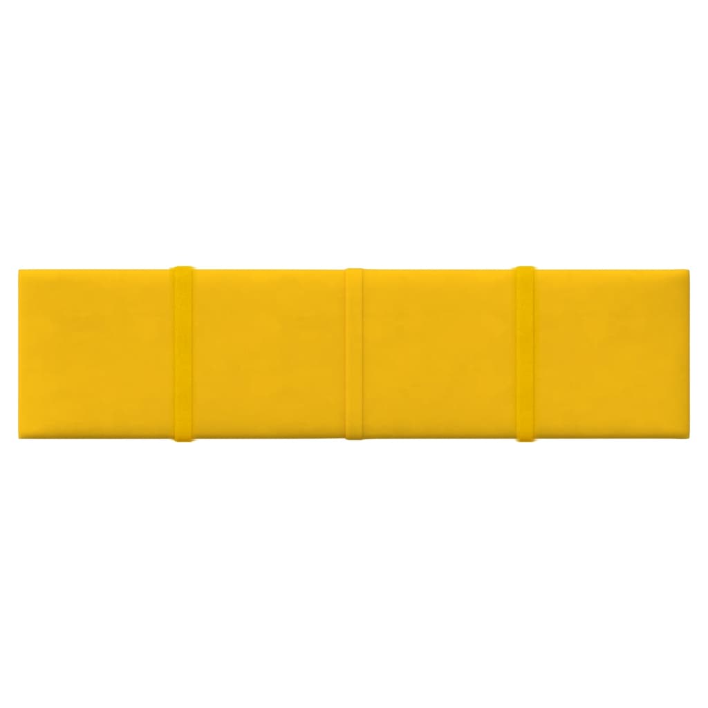 Wandpanelen 1,08 M² Fluweel 60 x 15 cm Geel