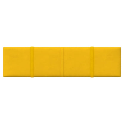 Wandpanelen 1,08 M² Fluweel 60 x 15 cm Geel