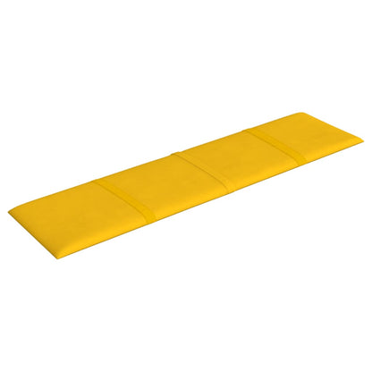 Wandpanelen 1,08 M² Fluweel 60 x 15 cm Geel