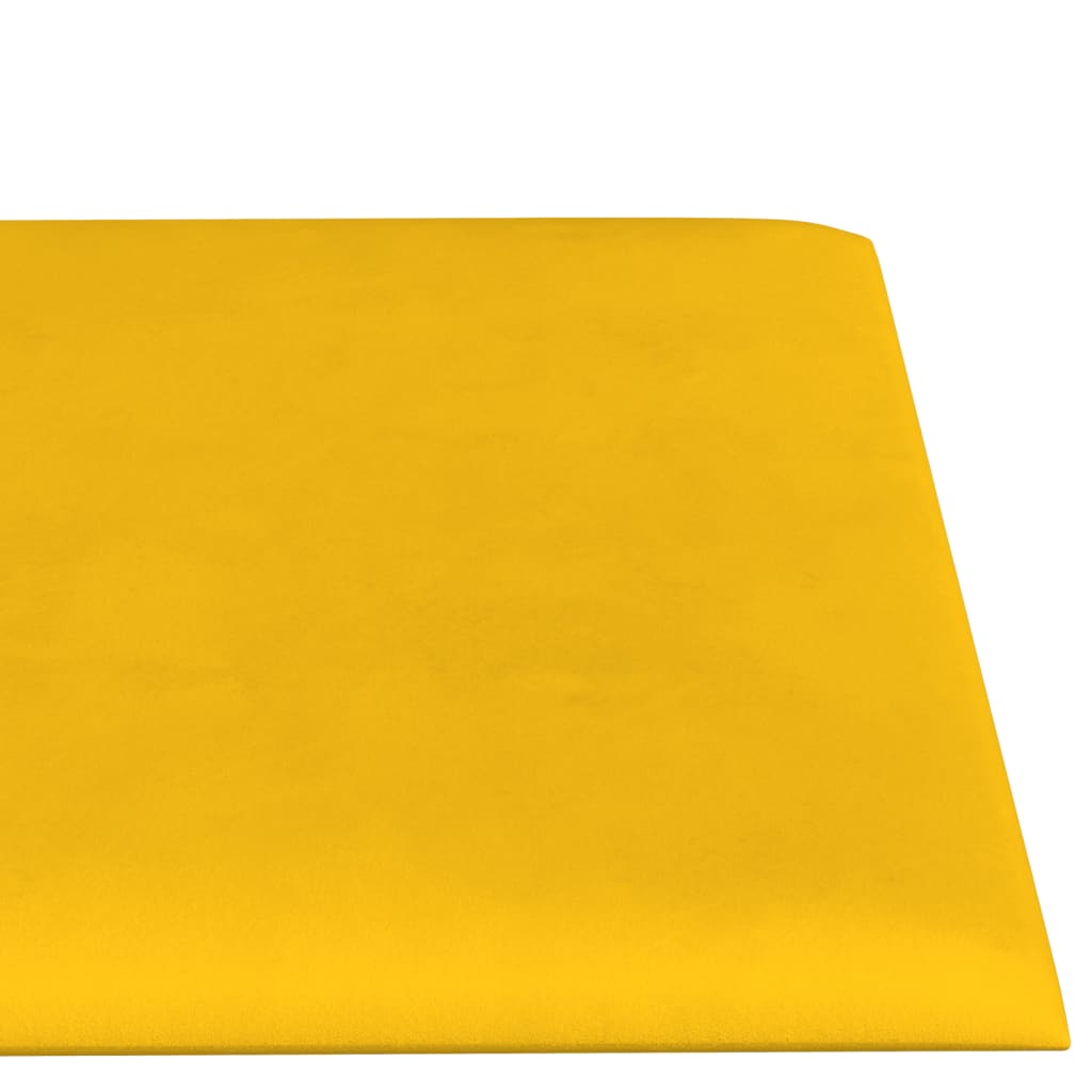 Wandpanelen 1,08 M² Fluweel 60 x 15 cm Geel