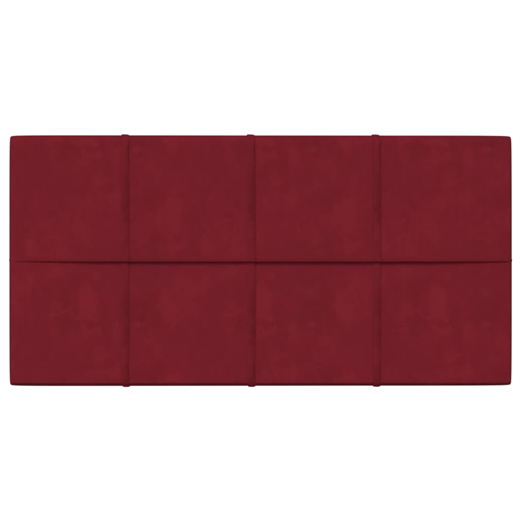 Wandpanelen 2,16 M² Fluweel 60 x 30 cm Wijnrood