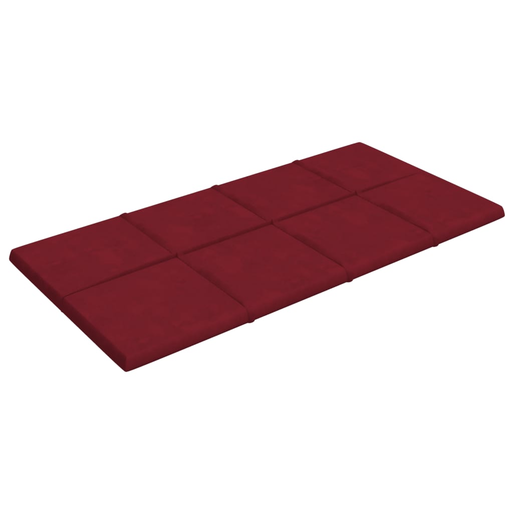 Wandpanelen 2,16 M² Fluweel 60 x 30 cm Wijnrood
