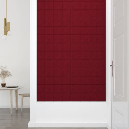 Wandpanelen 2,16 M² Fluweel 60 x 30 cm Wijnrood