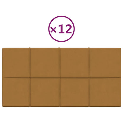 Wandpanelen 2,16 M² Fluweel 60 x 30 cm Bruin