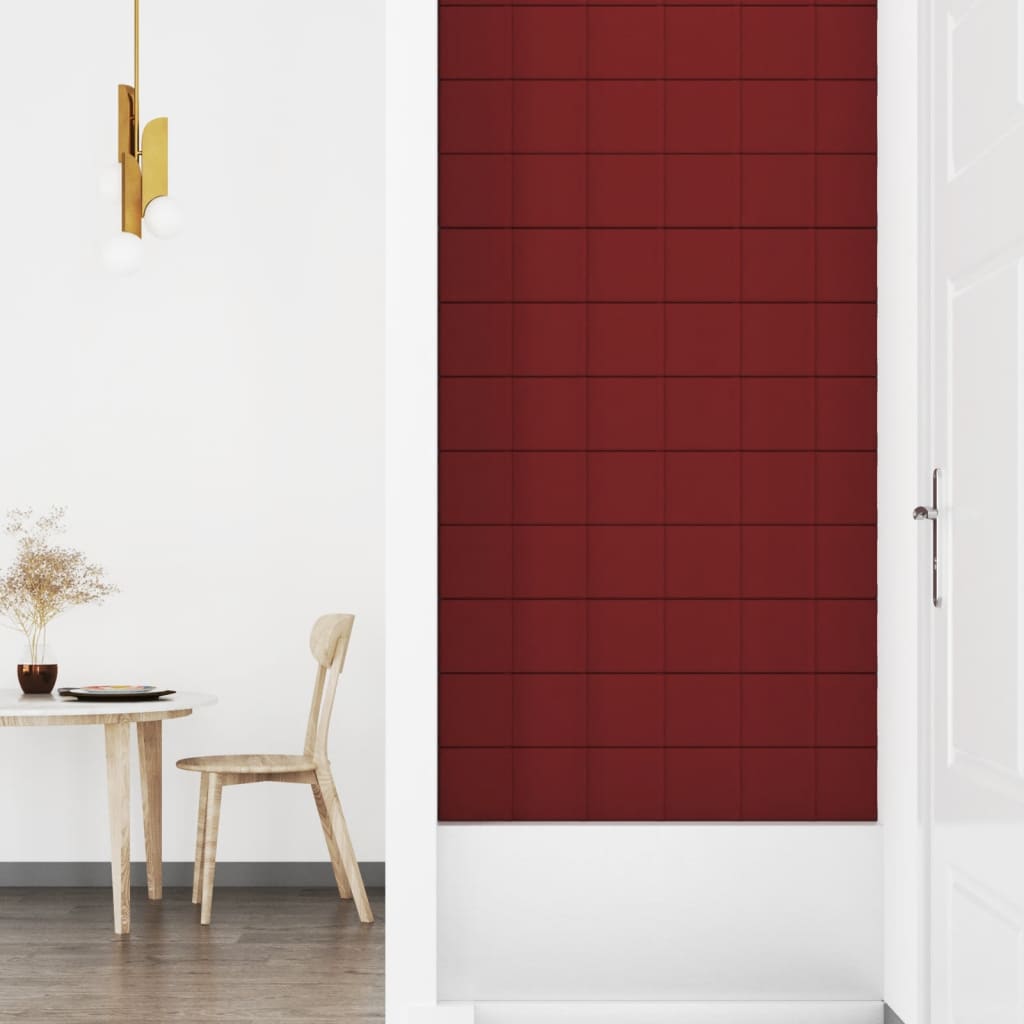 Wandpanelen 1,62 M² Stof 90 x 15 cm Wijnrood
