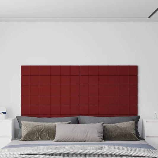 Wandpanelen 1,62 M² Stof 90 x 15 cm Wijnrood