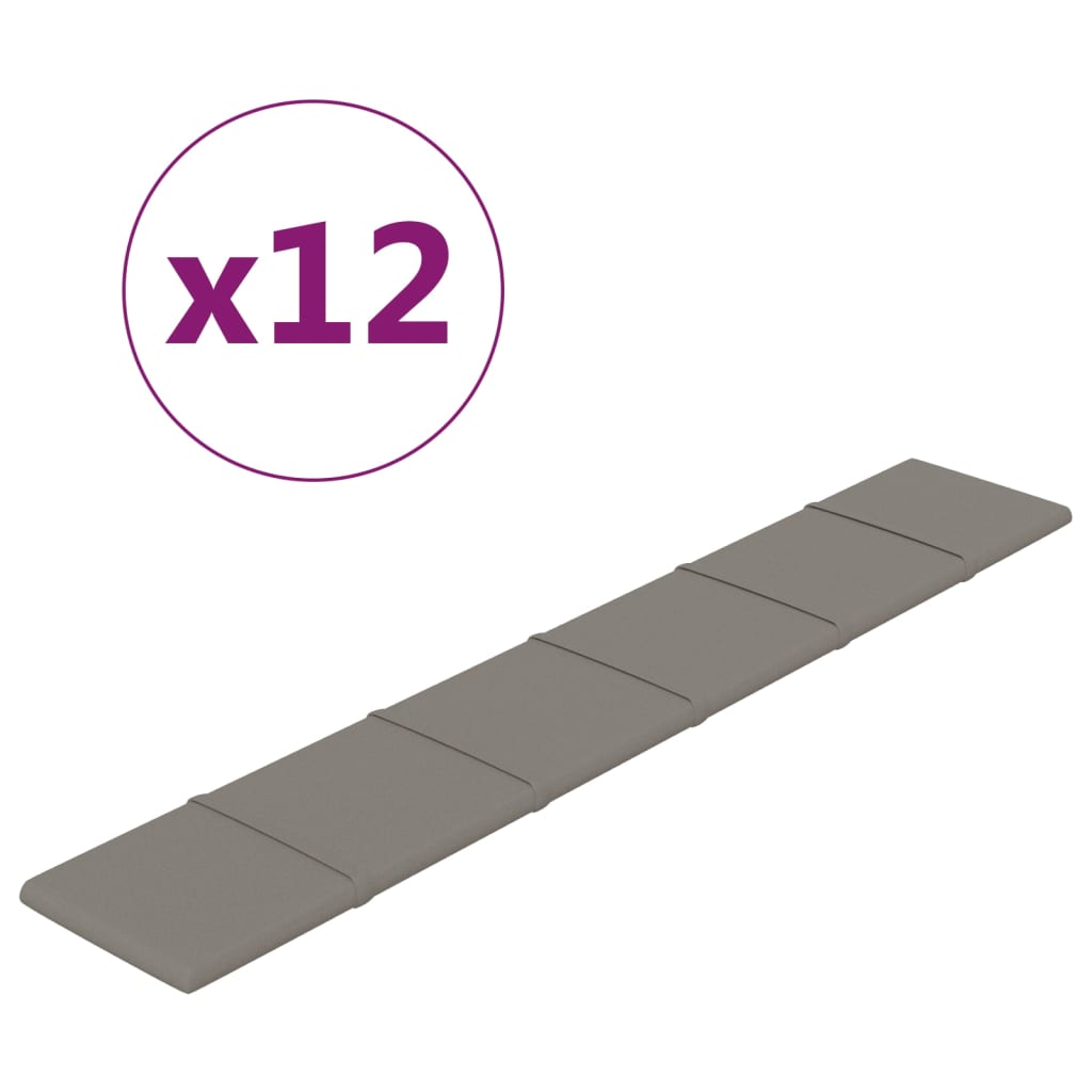 Wandpanelen 1,62 M² Fluweel 90 x 15 cm Lichtgrijs