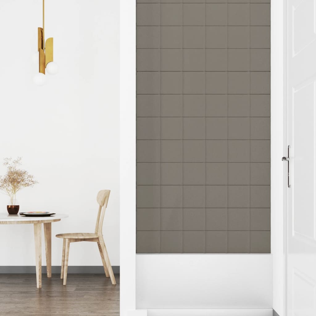 Wandpanelen 1,62 M² Fluweel 90 x 15 cm Lichtgrijs