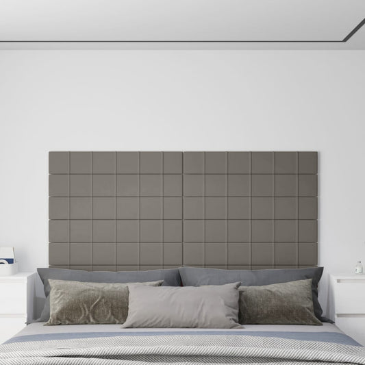 Wandpanelen 1,62 M² Fluweel 90 x 15 cm Lichtgrijs