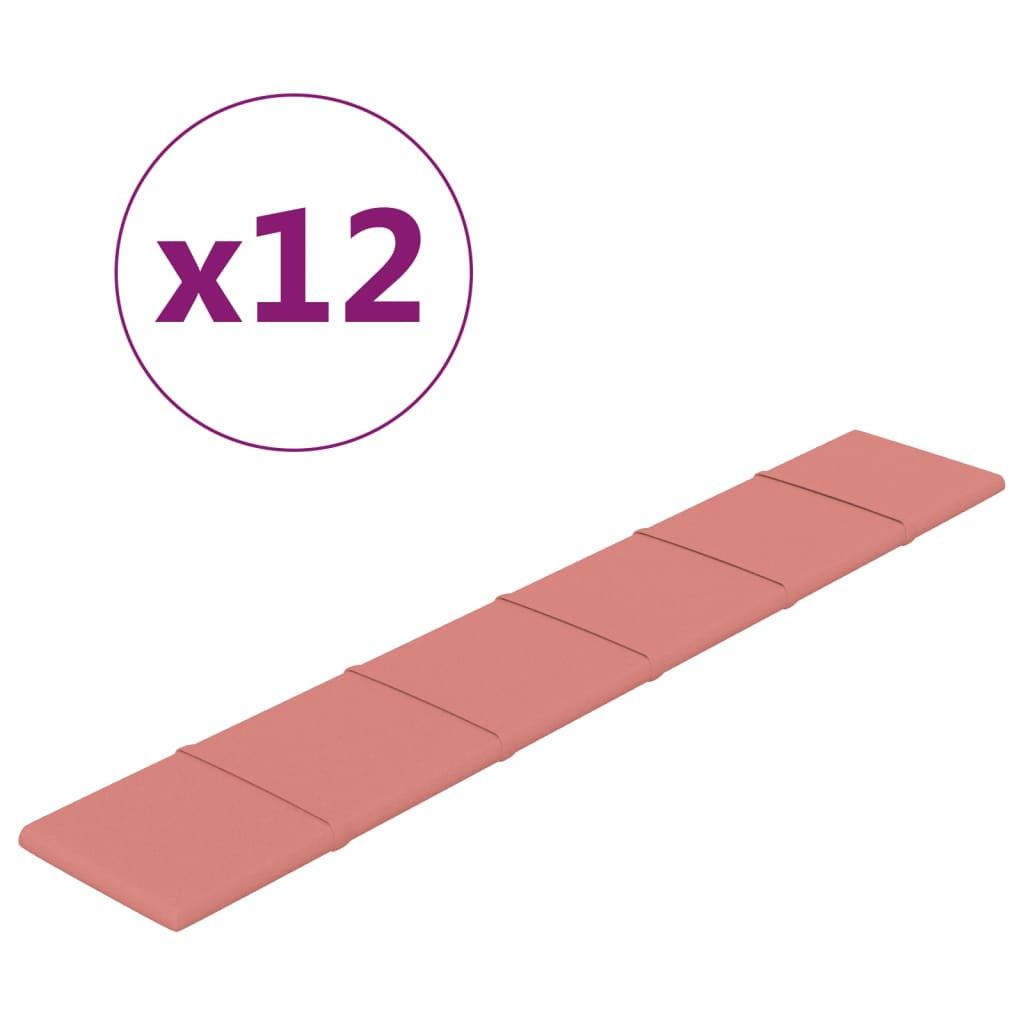 Wandpanelen 1,62 M² Fluweel 90 x 15 cm Roze