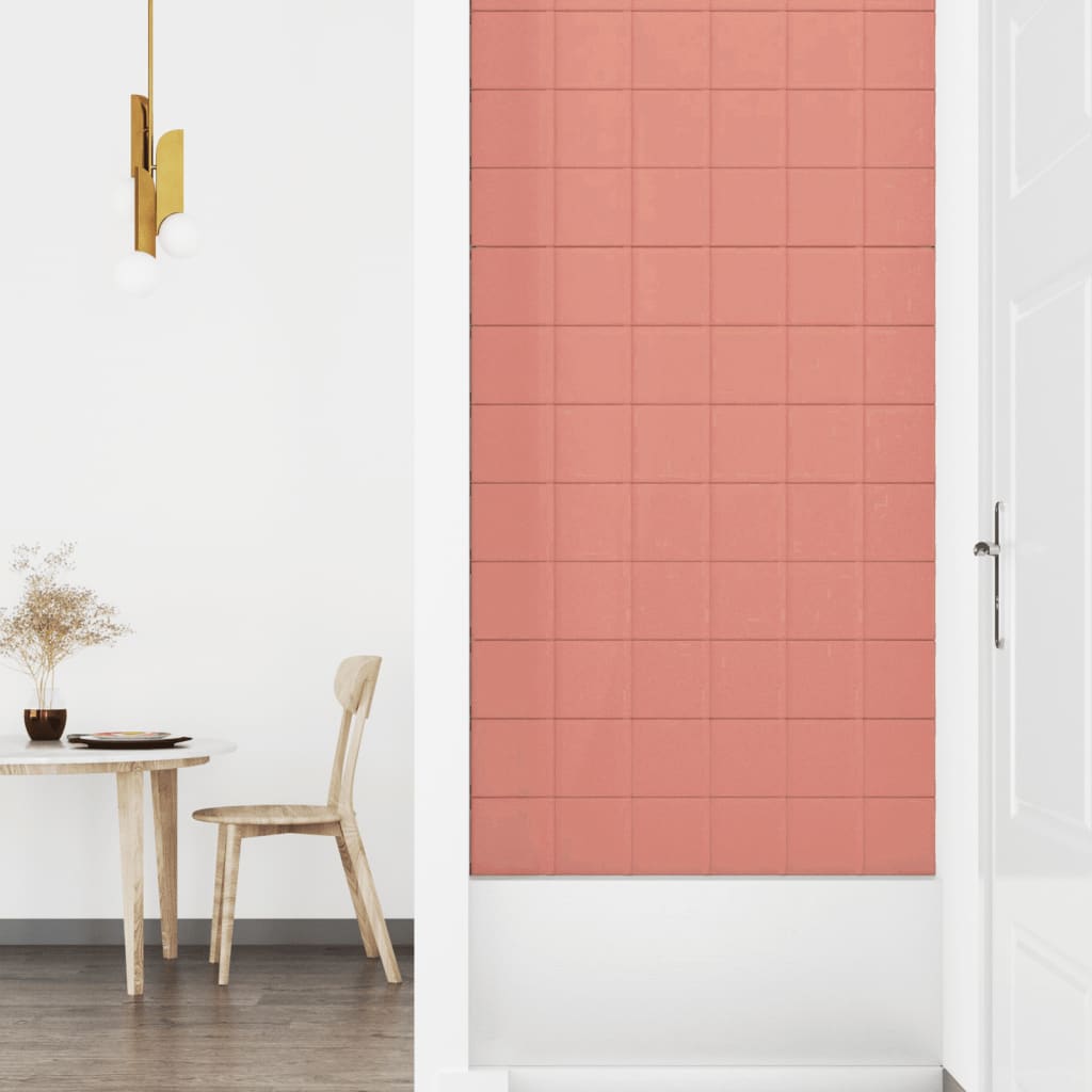 Wandpanelen 1,62 M² Fluweel 90 x 15 cm Roze