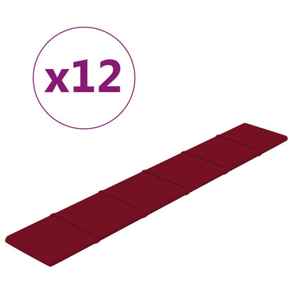 Wandpanelen 1,62 M² Fluweel 90 x 15 cm Wijnrood