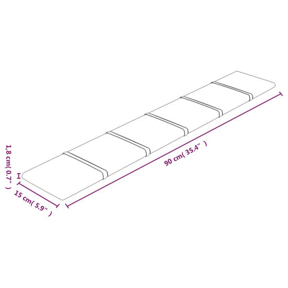 Wandpanelen 1,62 M² Fluweel 90 x 15 cm Wijnrood