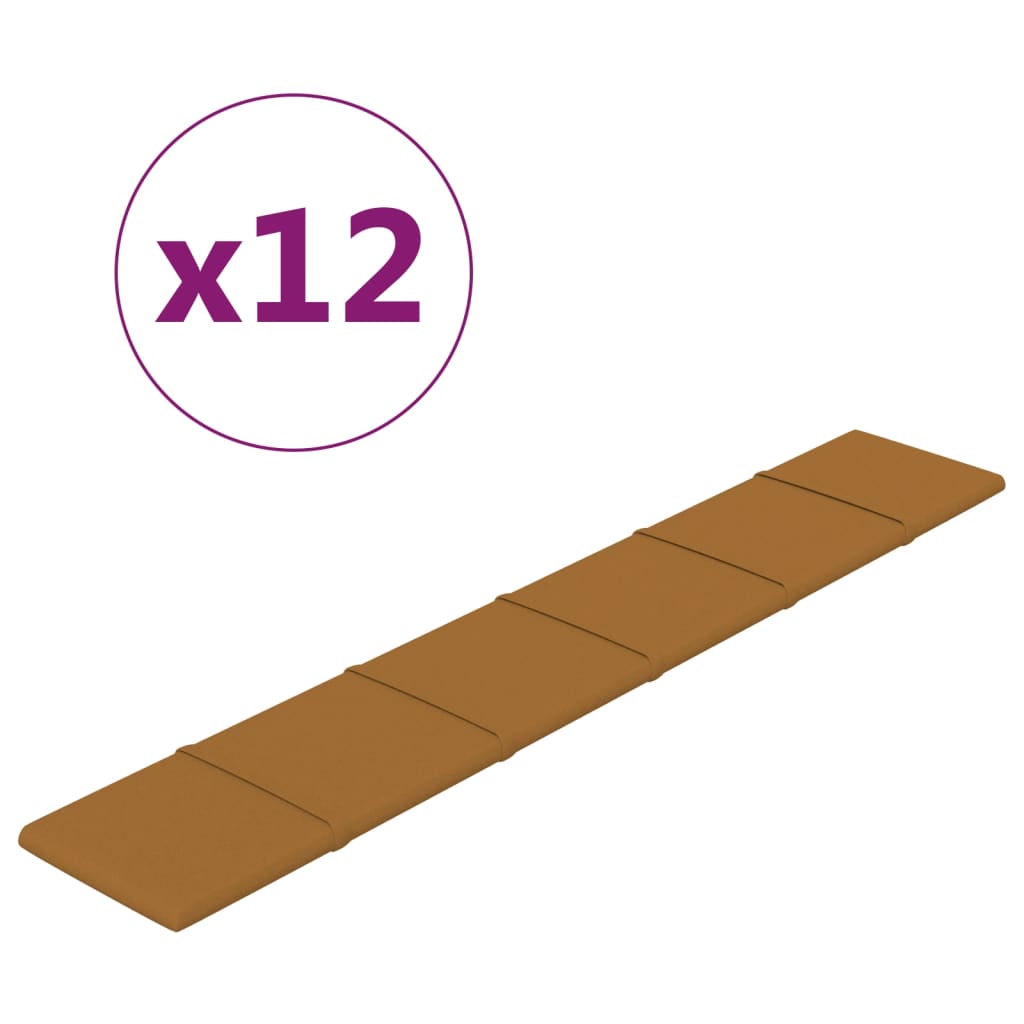 Wandpanelen 1,62 M² Fluweel 90 x 15 cm Bruin