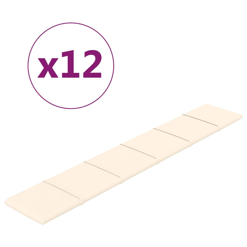 Wandpanelen 1,62 M² Fluweel Kleurig 90 x 15 cm Crème