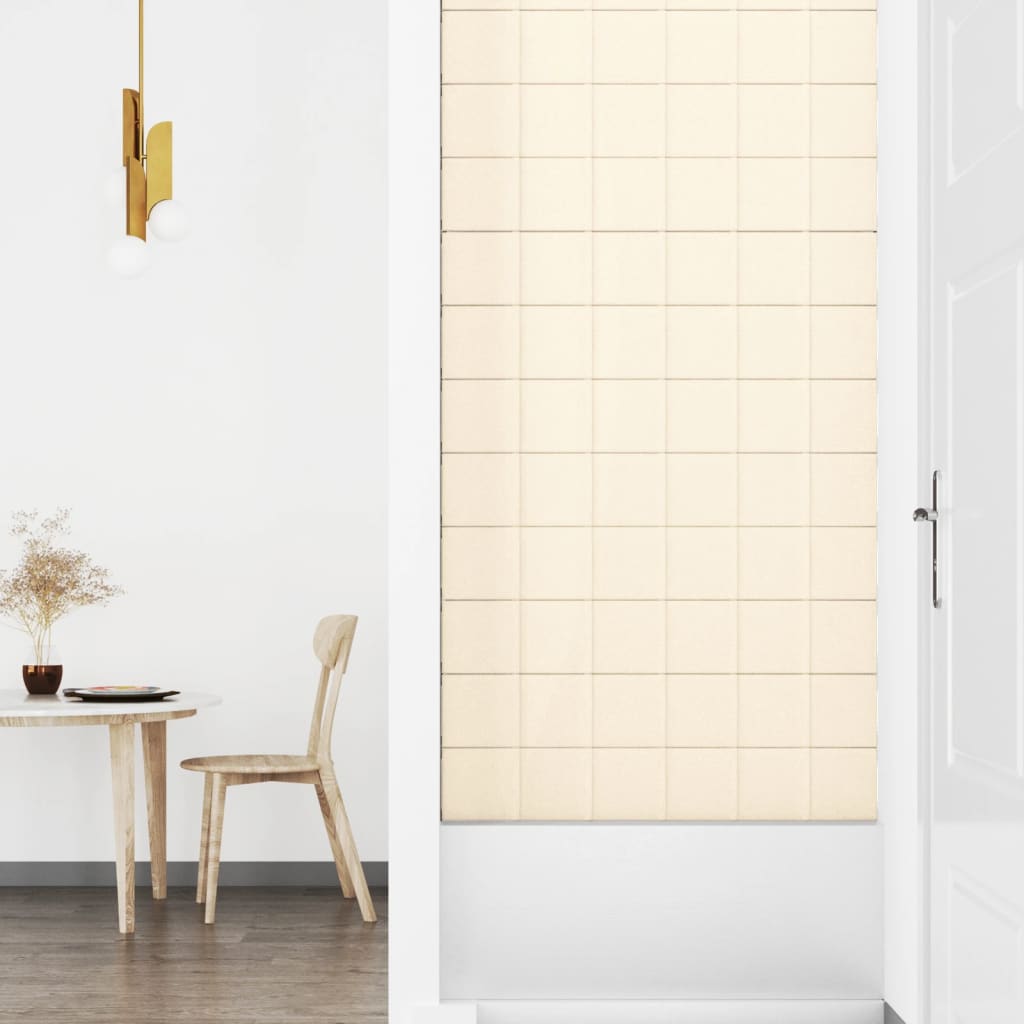 Wandpanelen 1,62 M² Fluweel Kleurig 90 x 15 cm Crème