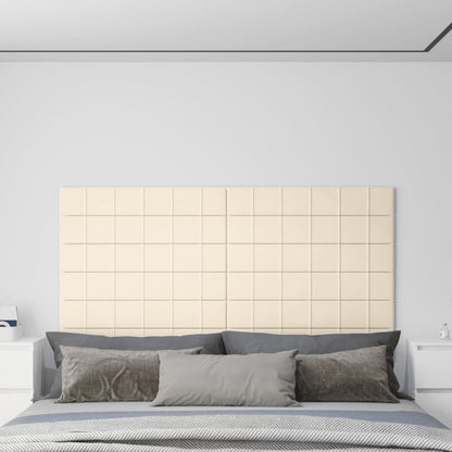 Wandpanelen 1,62 M² Fluweel Kleurig 90 x 15 cm Crème