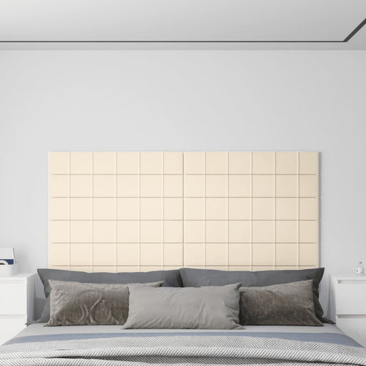 Wandpanelen 1,62 M² Fluweel Kleurig 90 x 15 cm Crème