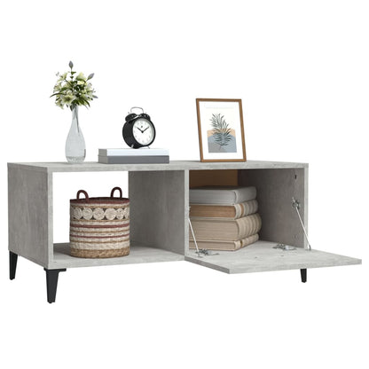 Salontafel 90x50x40 cm bewerkt hout betongrijs
