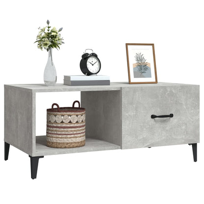 Salontafel 90x50x40 cm bewerkt hout betongrijs