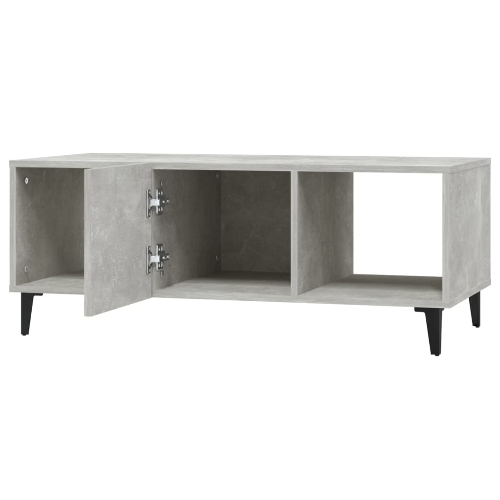 Salontafel 102x50x40 cm bewerkt hout betongrijs